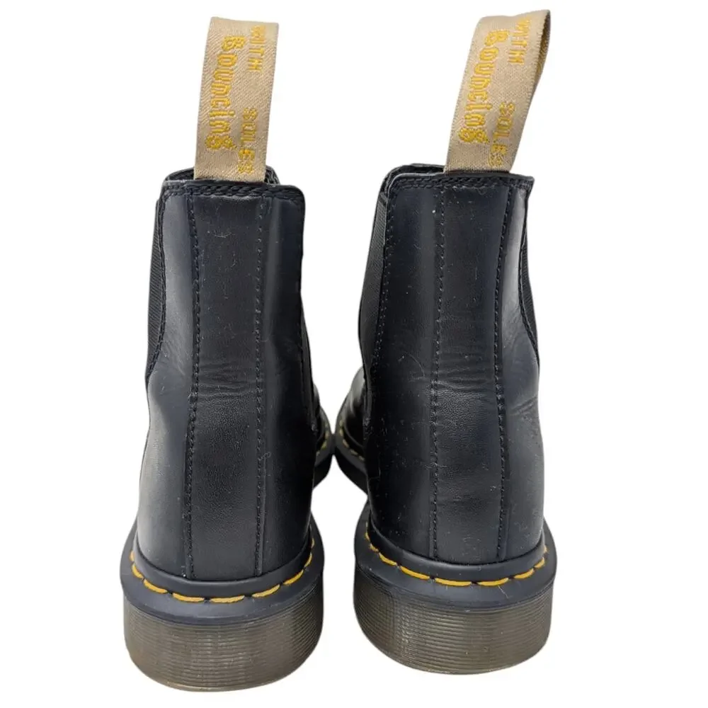 Dr. Martens 2976 Vegan Chelsea Boots Black Faux Leather Unisex UK6 USL8
